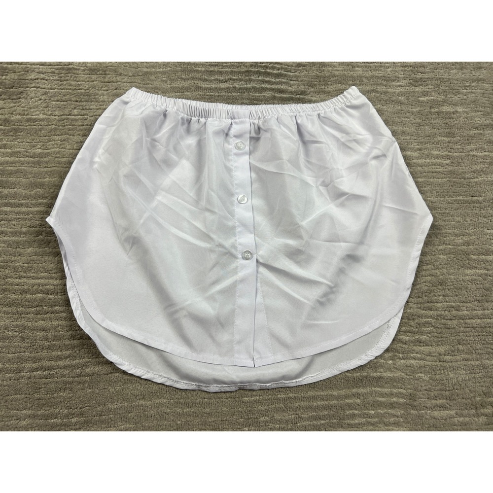 Unbranded Shirt Extender‎ Women M White Faux Layering Button Down Curved Hem